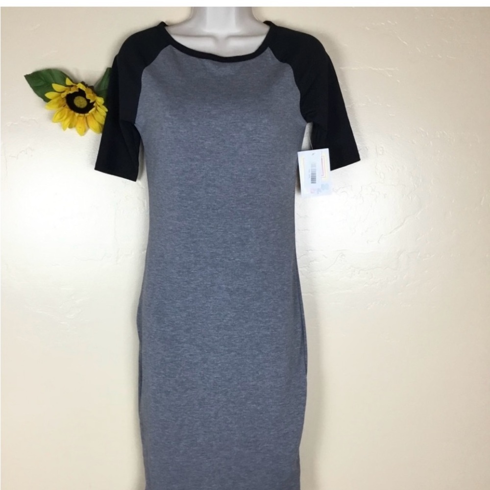 LulaRoe XXS black/gray dress. NWOT.